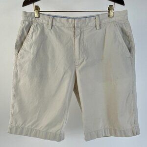 Men's J. Crew Flat Front Chino Shorts, Light Tan Khaki, Size 36